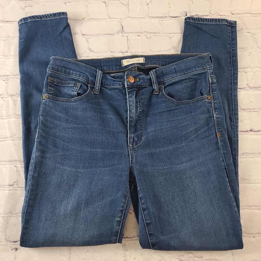 Madewell Women's 29 Roadtripper High Rise Skinny Stretch Denim Jeans Med Wash